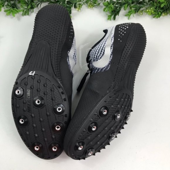 Nike Men’s Black & White Track Sprint Cleats Size 13 New - Picture 3 of 8